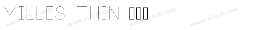 Milles Thin字体转换